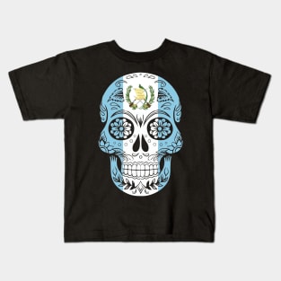 Guatemala Skull Flag sugar skull gift Kids T-Shirt